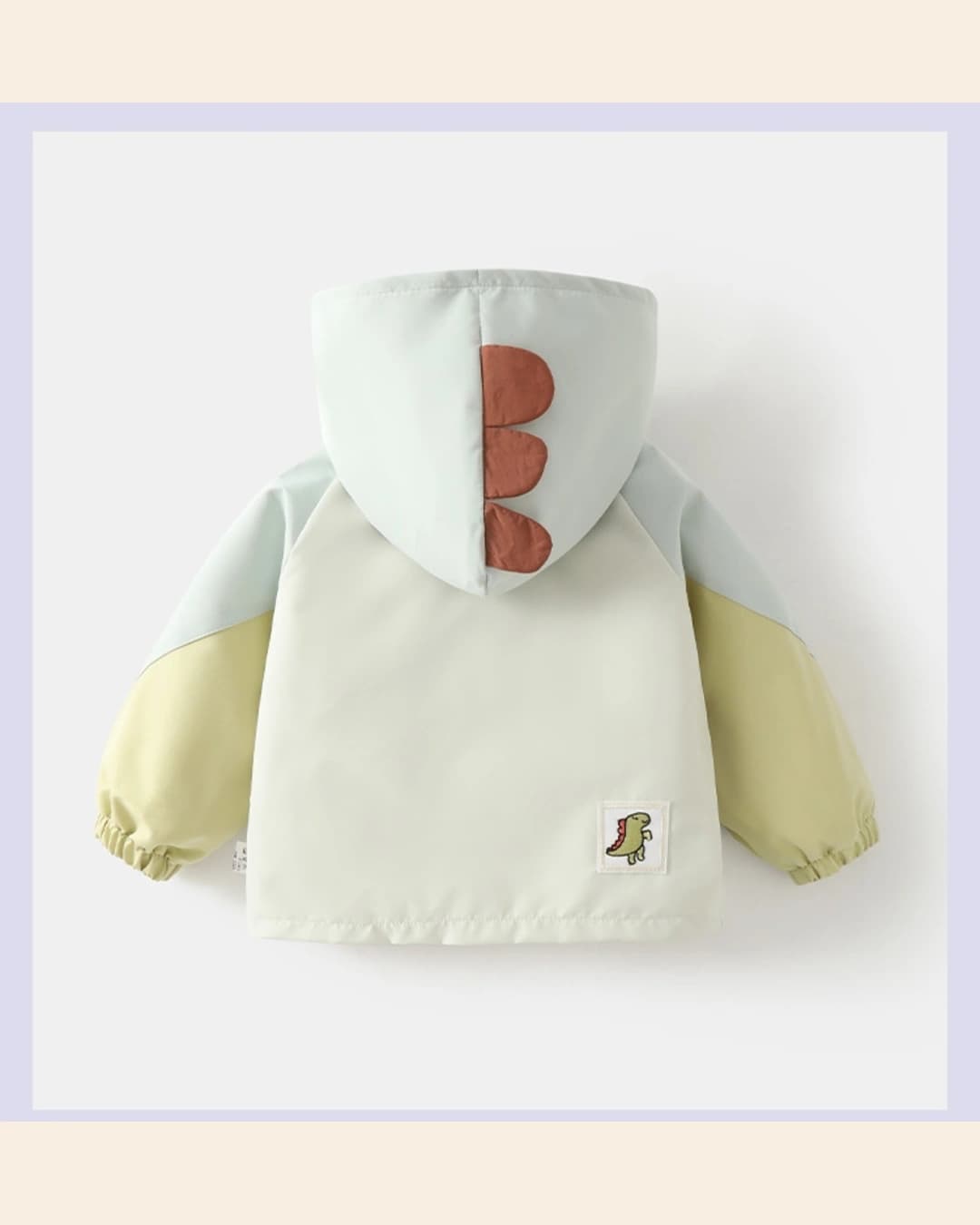 Veste enfant Dinosaure avec polaire crème 2