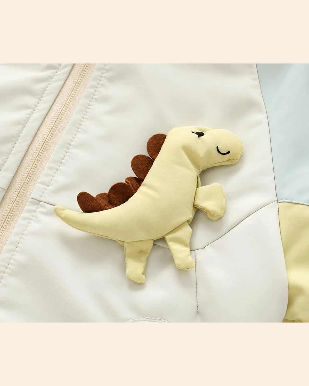 Veste enfant Dinosaure avec polaire crème 6
